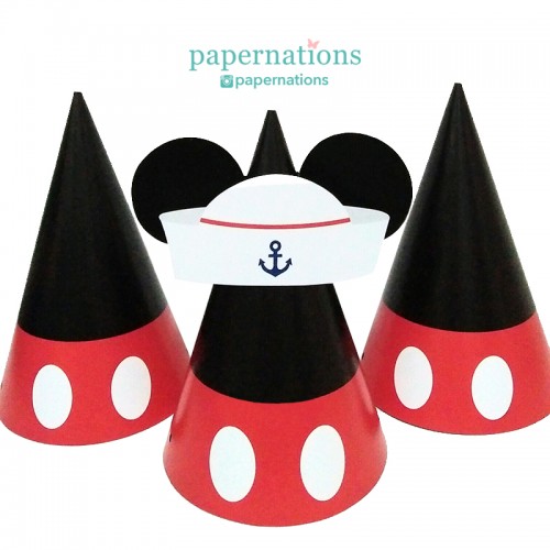 Mickey Sailor Cone Hats